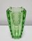 Vase Sculpural Art Déco en Verre Vert, 1960s 4