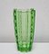 Vase Sculpural Art Déco en Verre Vert, 1960s 2