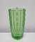 Vase Sculpural Art Déco en Verre Vert, 1960s 3