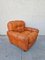 Club chair vintage in pelle color cognac, Italia, anni '70, Immagine 11