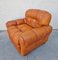 Club chair vintage in pelle color cognac, Italia, anni '70, Immagine 13