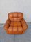 Club chair vintage in pelle color cognac, Italia, anni '70, Immagine 14