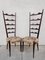 High Backrest Chiavari Chairs in Mahogany attributed to Paolo Buffa Pair, Italy, 1950s, Set of 2 4