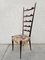 Chiavari Stühle mit hoher Rückenlehne aus Mahagoni, Paolo Buffa Pair zugeschrieben, Italien, 1950er, 2er Set 5