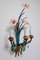 Large Hollywood Regency Tole Sconces with Lilly Flowers, Italy, 1960s, Set of 2 13