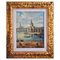 After Francesco Guardi, Venice Dogana, Oil on Canvas, Late 1700s-Early 1800s, Framed 1