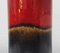 Fat Lava Ceramic Cylinder Vase in Red and Brown attributed to Scheurich, Germany, 1960s 3