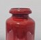 Vase Fat Lava Cylinder en Céramique Rouge et Marron attribué à Scheurich, Allemagne, 1960s 5