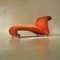 Chaise longue Mid-Century arancione di Verner Panton per Storz & Palmer, anni '60, Immagine 2