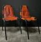 Leather Dining Chairs attributed to Dalvera in the style of Charlotte Perriand, France, 1950s, Set of 3 5
