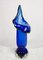 Mid-Century Modern Blue Murano Glass Vase Shaped as Calla Lily, Italy, 1960s, Image 2