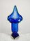 Vase Mid-Century Moderne en Verre de Murano Bleu en Forme de Calla Lily, Italie, 1960s 4