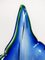 Blaue Mid-Century Vase aus Muranoglas in Calla Lily-Form, Italien, 1960er 3