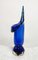 Mid-Century Modern Blue Murano Glass Vase Shaped as Calla Lily, Italy, 1960s, Image 8