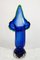 Blaue Mid-Century Vase aus Muranoglas in Calla Lily-Form, Italien, 1960er 6