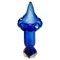 Vase Mid-Century Moderne en Verre de Murano Bleu en Forme de Calla Lily, Italie, 1960s 1