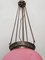 Lanterne Antique en Verre Rose et Laiton, Autriche, 1850s 9