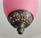 Farol antiguo de latón y vidrio rosa, Austria, década de 1850, Imagen 8