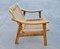 Mid-Century Modern Armchairs with Ottomans in the style of Hans J. Wegner, Former Yugoslavia, 1960s, Set of 4, Image 9