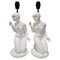 Art Deco Style Female Nude Figure Ceramic Table Lamps, Poland, 1960s, Set of 2, Image 1