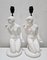 Art Deco Style Female Nude Figure Ceramic Table Lamps, Poland, 1960s, Set of 2 8