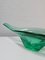 Large Green Murano Glass Bowl Shaped as Gondola, Italy, 1970s 2