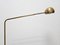 Adjustable Gooseneck Brass Floor Lamp attributed to Fischer Leuchten, Germany, 1960s 3