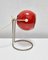 Lámpara de mesa con globo ocular rojo de la era espacial atribuida a Abo Randers, Dinamarca, años 60, Imagen 4