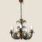 Faux Bamboo Tole Palm Tree Chandelier, France, 1950s, Image 3