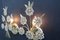 Hollywood Regency Blumen Wandlampen aus Messing & vergoldetem Kristallglas von Palwa, 1970er, 2er Set 4
