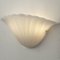 Fan-Shaped Wall Light in White Murano Glass, Italy, 1990s 5