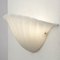 Fan-Shaped Wall Light in White Murano Glass, Italy, 1990s 4