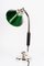 Art Deco Nickel-Plated Swivelling Table Lamp with Green Glass Shade, Vienna, Austria, 1920s, Image 5
