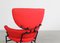PL19 or Tre Pezzi Lounge Chair in Red Fabric by Franco Albini for Poggi, 1970s 5