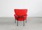 PL19 or Tre Pezzi Lounge Chair in Red Fabric by Franco Albini for Poggi, 1970s, Image 4