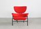 PL19 or Tre Pezzi Lounge Chair in Red Fabric by Franco Albini for Poggi, 1970s, Image 1