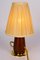 Cherrywood Table Lamp with Fabric Shade by Rupert Nikoll, Vienna, Austria, 1950s, Image 5