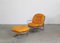 Model 915 Lounge Chair with Footrest in Metal and Leather by Carlo de Carli for Cinova, 1970s, Set of 2 1