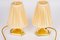 Small Brass Table Lamps with Fabric Shades, Vienna, Austria, 1960s, Set of 2 4