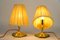 Small Brass Table Lamps with Fabric Shades, Vienna, Austria, 1960s, Set of 2 13