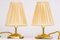 Small Brass Table Lamps with Fabric Shades, Vienna, Austria, 1960s, Set of 2, Image 5