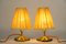 Small Brass Table Lamps with Fabric Shades, Vienna, Austria, 1960s, Set of 2, Image 14