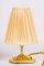 Small Brass Table Lamps with Fabric Shades, Vienna, Austria, 1960s, Set of 2 6