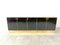 Black Lacquered and Travertine Credenza, 1980s, Image 9