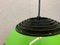 Vintage Ufo Ceiling Lamp in Green Plastic and with Black Grids from Massive Lighting, 1970s 15