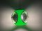 Vintage Ufo Deckenlampe aus grünem Kunststoff mit schwarzen Gittern von Massive Lighting, 1970er 21