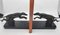 Art Deco Greyhound Bookends in Regula on Black Marble, Early 20th Century, Set of 2 4