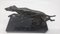 Art Deco Greyhound Buchstützen aus Regula auf schwarzem Marmor, frühes 20. Jh., 2er Set 8