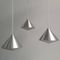 Mid-Century Cone Shaped Glass Chandeliers, 1970s, Set of 3 9