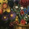 Artista francese, composizione floreale, pittura a olio, con cornice, Immagine 5